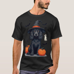 Womens Halloween Themed Er Spaniel Dog Black T-Shirt