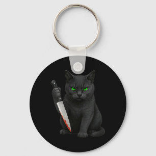 Womens Halloween Y Black Cats Funny Kitty With Key Ring