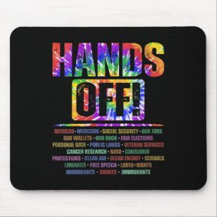 Womens Hands Off Protest Social Security And Medic Mouse Pad