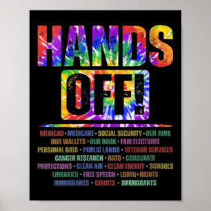 Womens Hands Off Protest Social Security And Medic Poster
