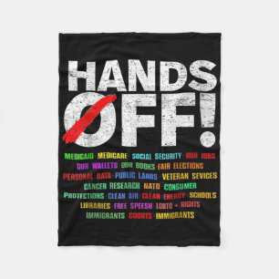 Womens Hands-off Protest V-neck Fleece Blanket