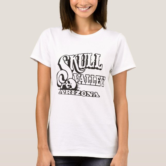 Women's Hanes ComfortSoft® T-Shirt-Skull Valley T-Shirt (Front)