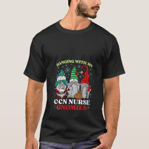 Womens Hangin With My CCN Gnomies Christmas Gnome  T-Shirt