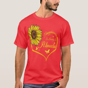 Womens Happiness is being a Abuela Sunflower Love T-Shirt