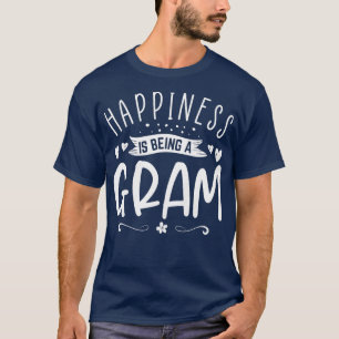 Womens Happiness Is Being A GRAM Great Grandma Mim T-Shirt