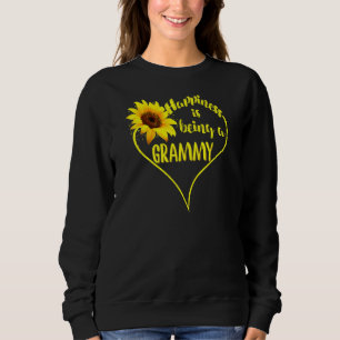 Womens Happiness Is Being A Grammy Sunflower Mothe Sweatshirt