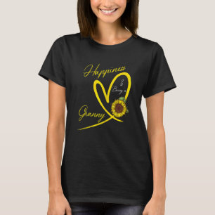 Womens Happiness Is Being A Granny Sunflower 1 T-Shirt