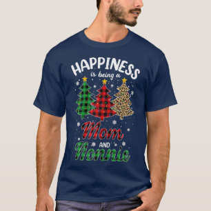 Womens Happiness is being a Mum and Nonnie Leopard T-Shirt