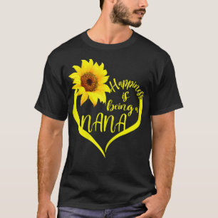 Womens Happiness Is Being A Nana Sunflower Lover G T-Shirt