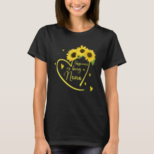 Womens Happiness Is Being A Nona Sunflower T-Shirt