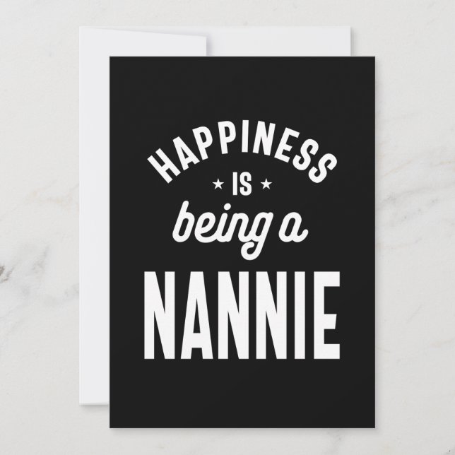 Womens Happiness Nannie Grandma Gift Thank You Card (Front)