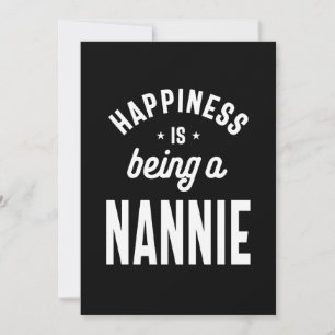 Womens Happiness Nannie Grandma Gift Thank You Card