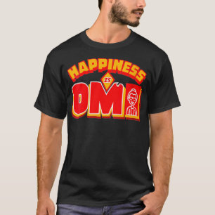 Womens Happy Being Omi Cute Tshirt Happiness For W