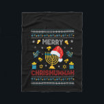 Womens Happy Chrismukkah Funny Hanukkah Christmas Fleece Blanket<br><div class="desc">This is a great gift for your family,  friends during Hanukkah holiday. They will be happy to receive this gift from you during Hanukkah holiday.</div>