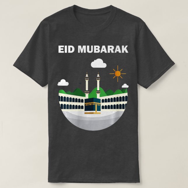 Womens Happy Eid Mubarak 2023 AlFitr AlAdha Hajj M T-Shirt (Design Front)