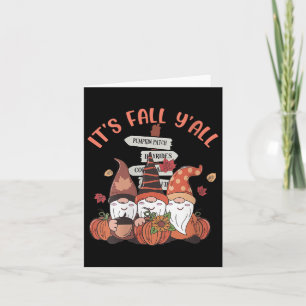 Womens Happy Fall Yall Thanksgiving Fall Autumn Gr Card