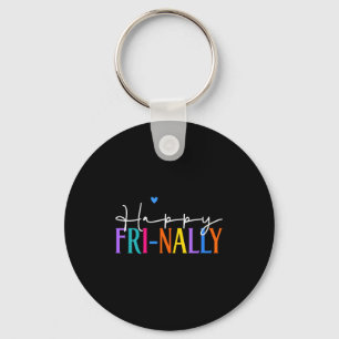 Womens Happy Fri-yay New Teacher Life Women Fri-na Key Ring