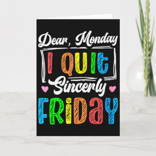 Womens Happy Friday Fri Yay Teacher School Meme V- Card