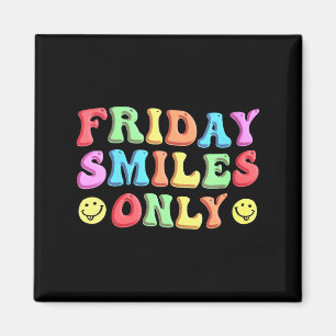 Womens Happy Friday Fri Yay Teacher School Meme V- Magnet