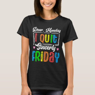 Womens Happy Friday Fri Yay Teacher School Meme V- T-Shirt