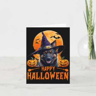 Womens Happy Halloween Dog 1 Card