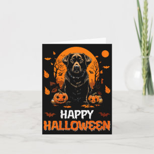 Womens Happy Halloween Dog 2 Card