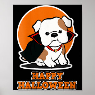Womens Happy Halloween For Dog Lover - Vampire Dog Poster