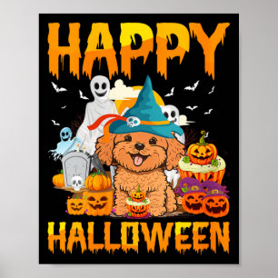 Women's happy halloween poster