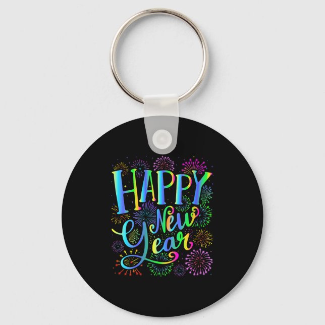 Womens Happy New Year 2026 V-neck  Key Ring (Front)