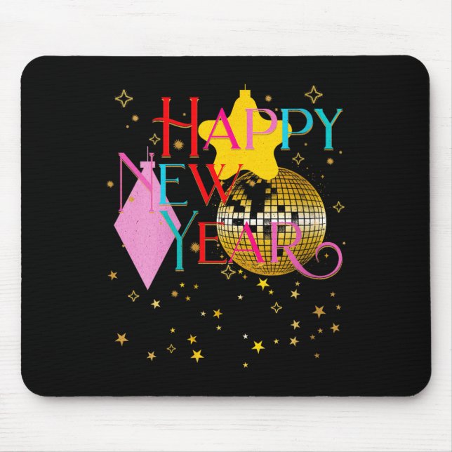 Womens Happy New Years Eve Party Supplies 2026 Mat Mouse Pad (Front)