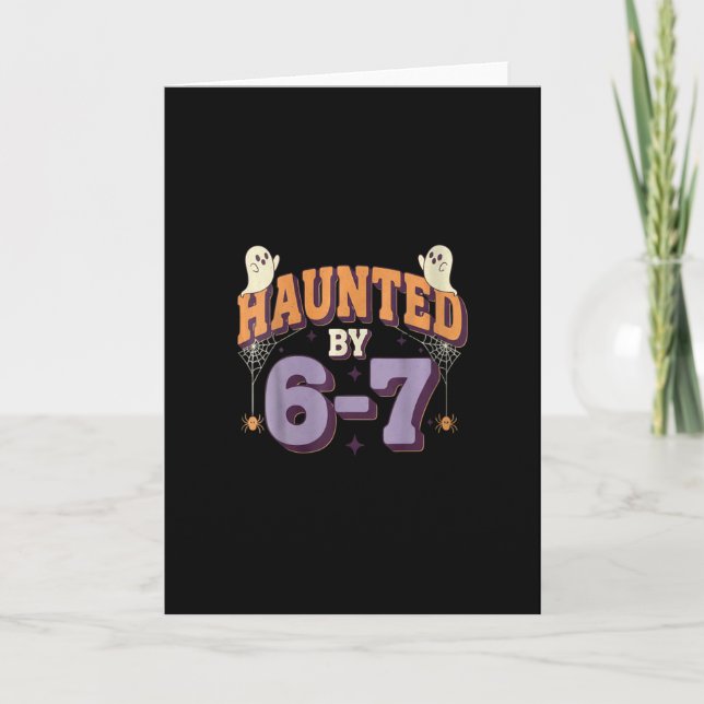 Womens Haunted 67 Six Seven Meme  Card (Front)