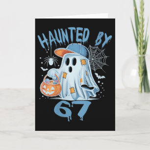 Womens Haunted 6 7 Six Seven 67 Meme Halloween Cos Card