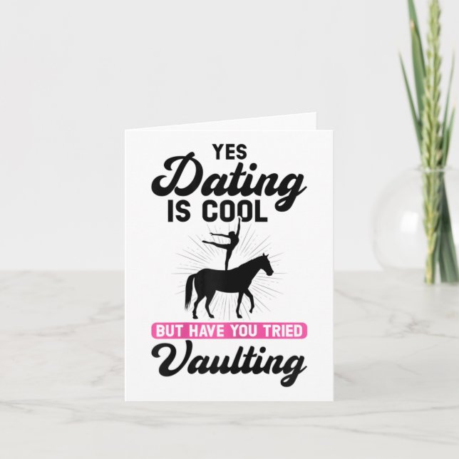 Womens Have You Tried Vaulting Vaulting Girl  Card (Front)