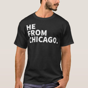 Womens He From Chicago Proud Chicago Native VNeck T-Shirt