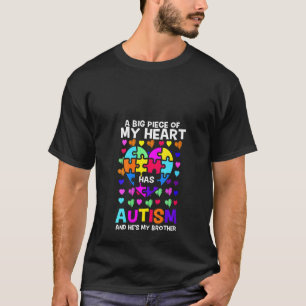 Womens He Is My Brother Autism Awareness Autistic T-Shirt