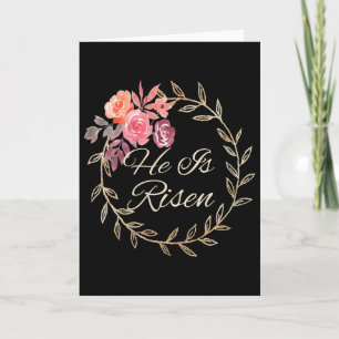 Womens He Is Risen T Religious Easter T He Is Rise Card