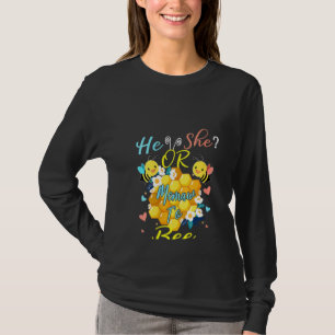 Womens He Or She Memaw To Bee Gender Reveal Funny T-Shirt