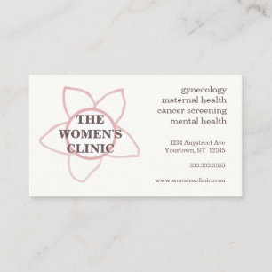 Women's Health Clinic Gym Spa Business Card