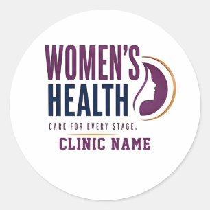 Women's Health Medical Design Classic Round Sticker