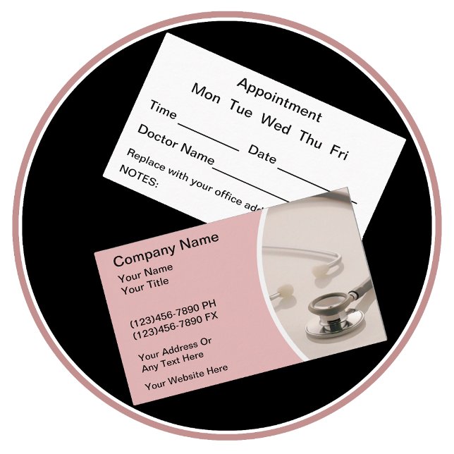 Women's Health Medical Doctor Appointment Business Card (Creator Uploaded)