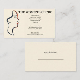 Women's Health Spa Beauty Business Card