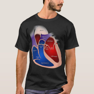 Womens Heart Anatomy VNeck T-Shirt