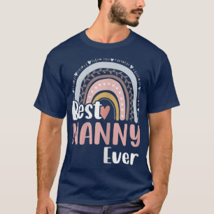 Womens Heart Boho Rainbow Best Nannny Ever Mother' T-Shirt