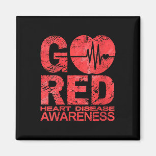 Womens Heart Disease Awareness Month Go Red For Wo Magnet