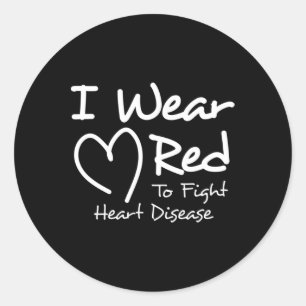 Women's Heart Disease Design  Classic Round Sticker