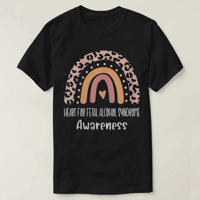 Womens Heart For Foetal Alcohol Syndrome Awareness T-Shirt (Design Front)