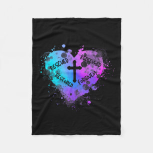 Womens Heart Of Grace - Forgiven. Restored. Christ Fleece Blanket