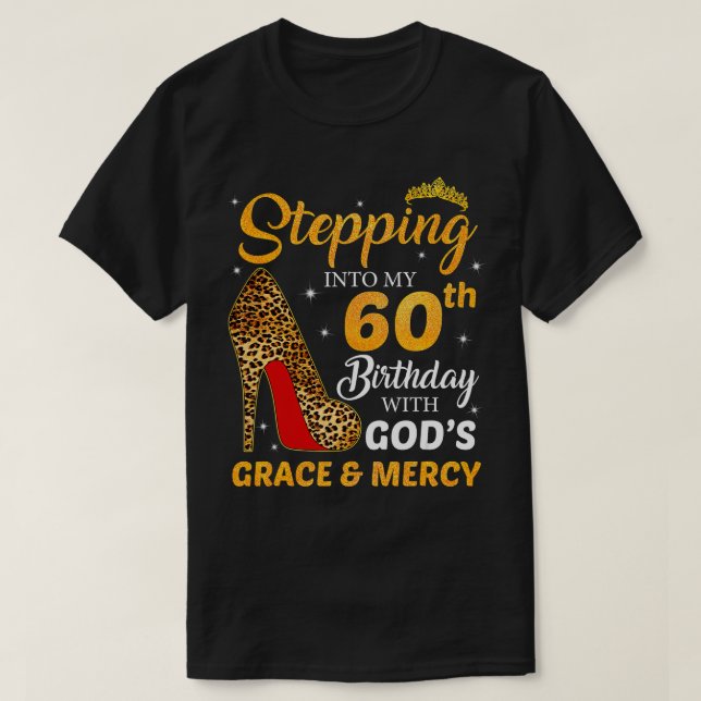 Womens Heels 60th Birthday Squad Stepping Into 60  T-Shirt (Design Front)