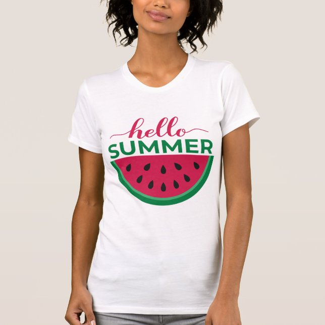 Women's Hello Summer  T-Shirt (Front)