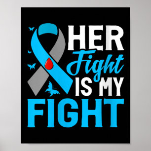 Womens Her Fight Is My Fight V-neck Poster
